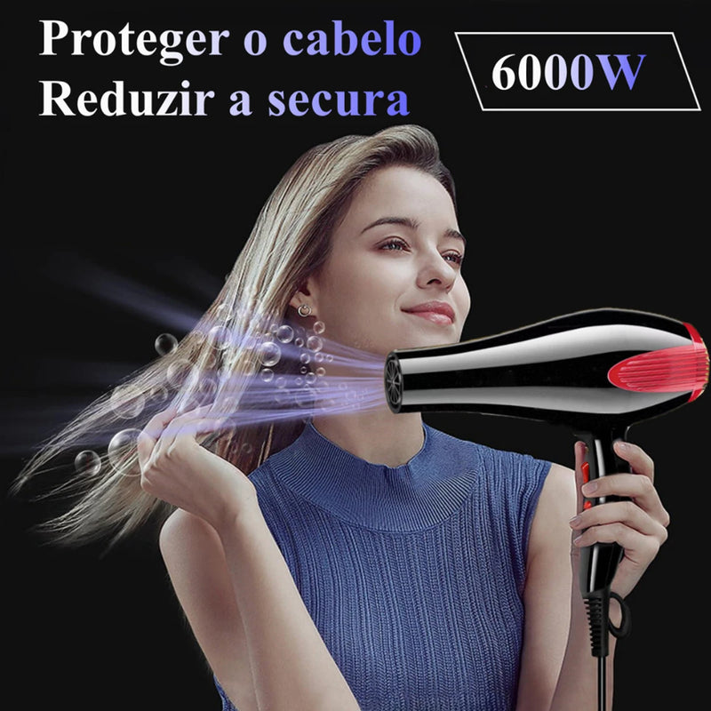 Secador de Cabelo 220v Profissional 3900w Chapinha black ion Silencioso - Voltagem 220v