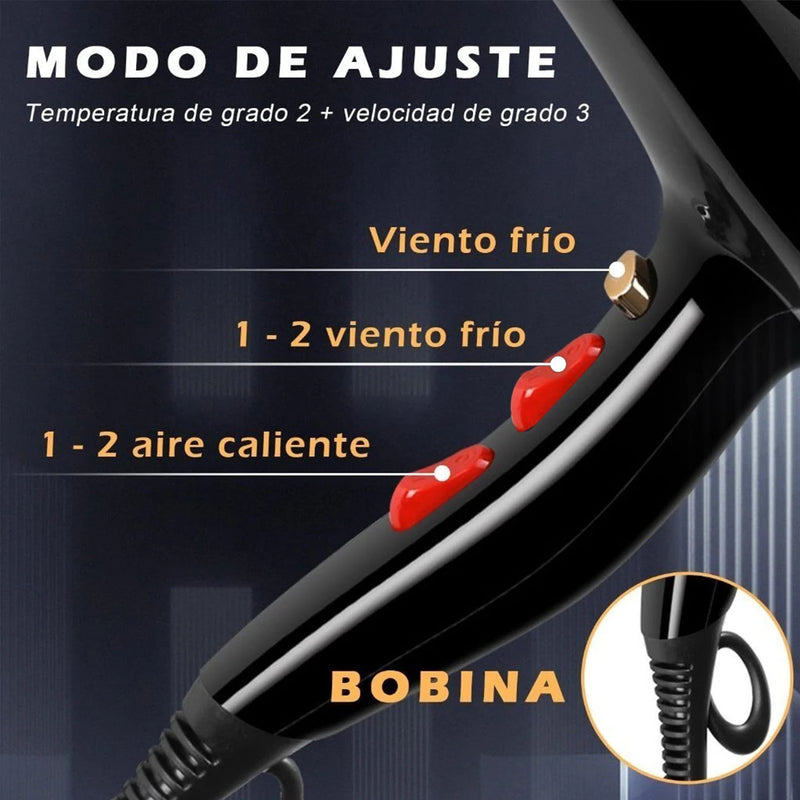 Secador de Cabelo 220v Profissional 3900w Chapinha black ion Silencioso - Voltagem 220v