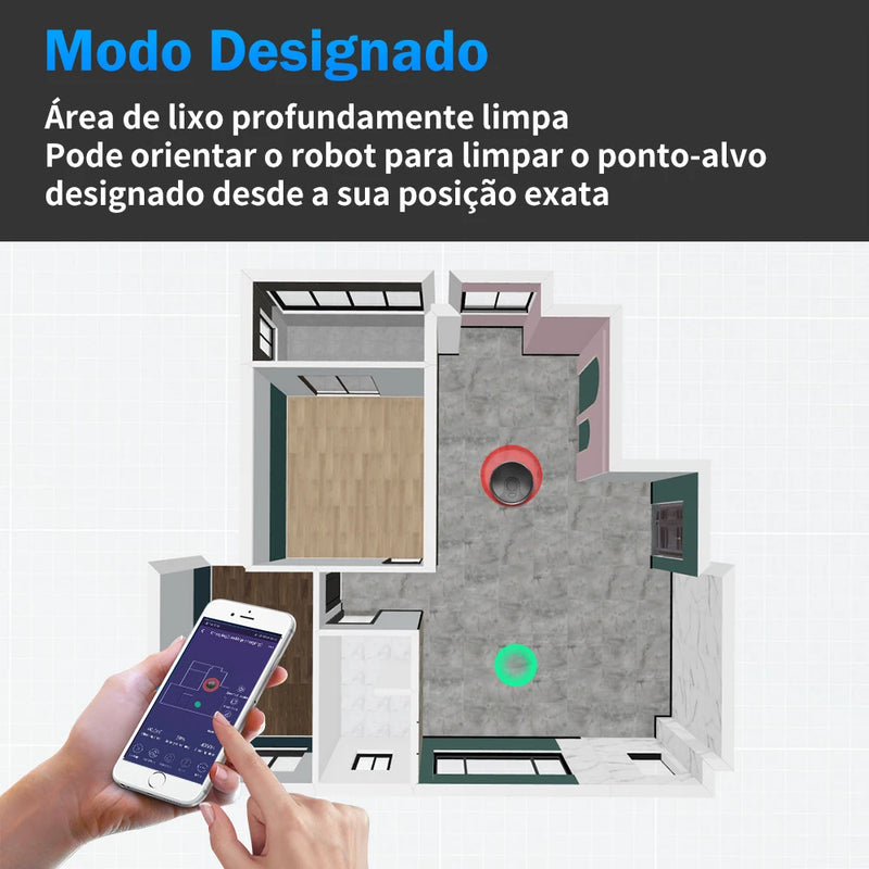 Robô aspirador de pó ABIR X6 com navegação visual tripla, sucção 6000pa, software de parede virtual, limpeza de zona, desinfecção com esfregão úmido, memória de mapa, compatível com Alexa, Google Home