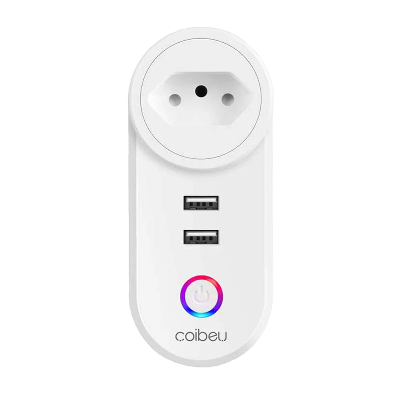 Tomada inteligente WiFi com USB ,Smart Plug Sem Fio Doméstica Multifuncional, Controle Remoto de Eletrodomésticos